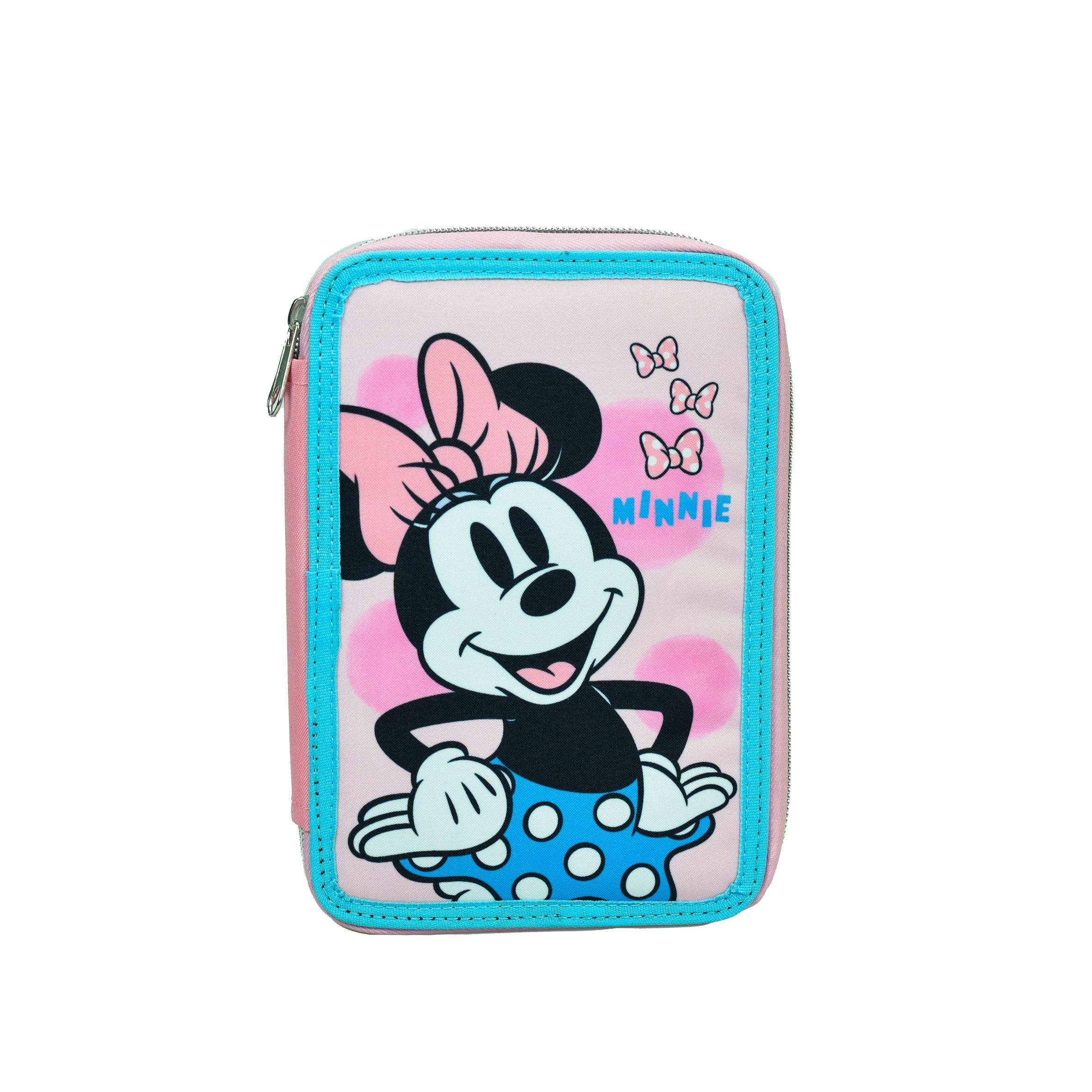 Κασετίνα Σχολική Διπλή με 2 Θήκες Γεμάτη MINNIE POLKA DOT POWER 340-38100  