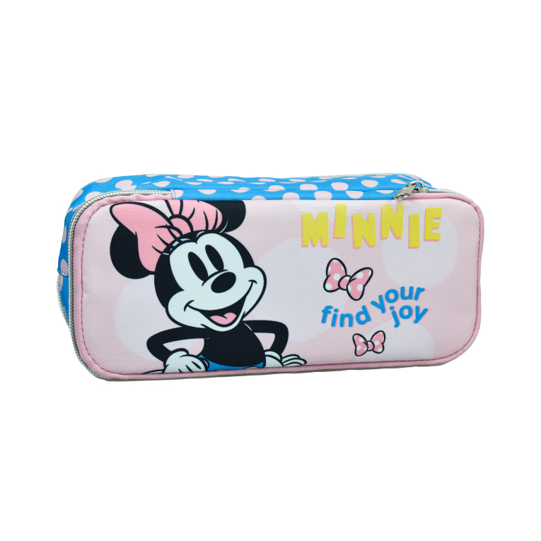 GIM -  Σχολική Κασετίνα Οβάλ MINNIE POLKA DOT POWER με 2 Θήκες  340-38144