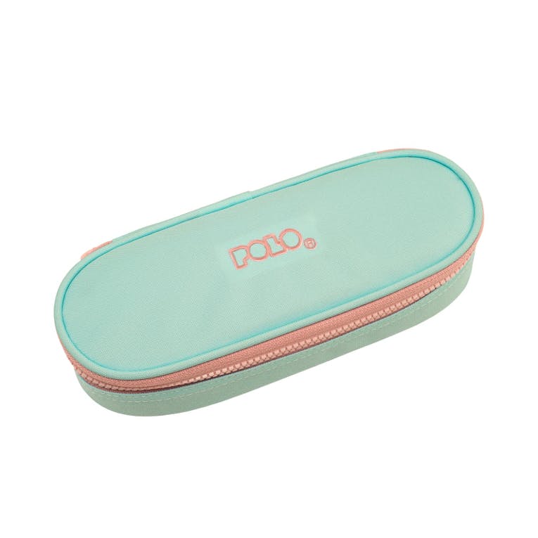 Polo Original Pencil Case Cord Κασετίνα Box με 1 Θήκη με Φερμουάρ 5 x 23 x 9 cm 9-37-003-5639 Ανοιχτό Γαλάζιο-Ροζ