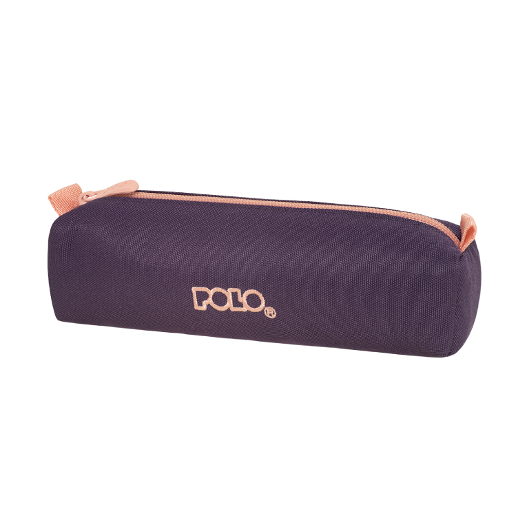 POLO - Polo Original Pencil Case Wallet 3 Dos Κασετίνα Βαρελάκι με 1 Θήκη 9-37-006-4839 Σκούρο Μωβ-Ροζ και Δώρο Πορτοφόλι