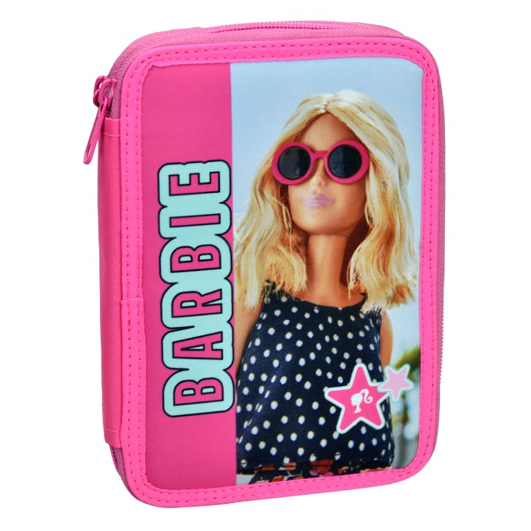 Gim Σχολική Κασετίνα Διπλή με 2 Θήκες Γεμάτη BARBIE HOLOGRAPHIC  349-86100