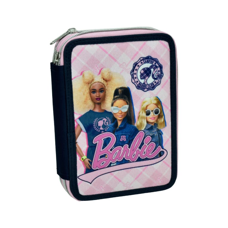 Gim Σχολική Κασετίνα Διπλή με 2 Θήκες Γεμάτη BARBIE VARSITY  349-87100