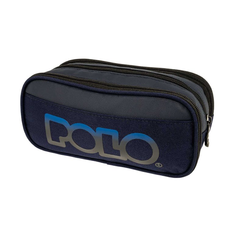 Polo Original Pencil Case Cryptic Κασετίνα με 3 Θήκες με Φερμουάρ 10 x 22 x 8 cm 9-37-001-5000 Σκούρο Μπλε
