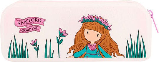 Santoro Gorjuss Glitter Pencil Case WILDFLOWER Κασετίνα Βαρελάκι Σιλικόνης με Γκλίτερ  1337GJ04