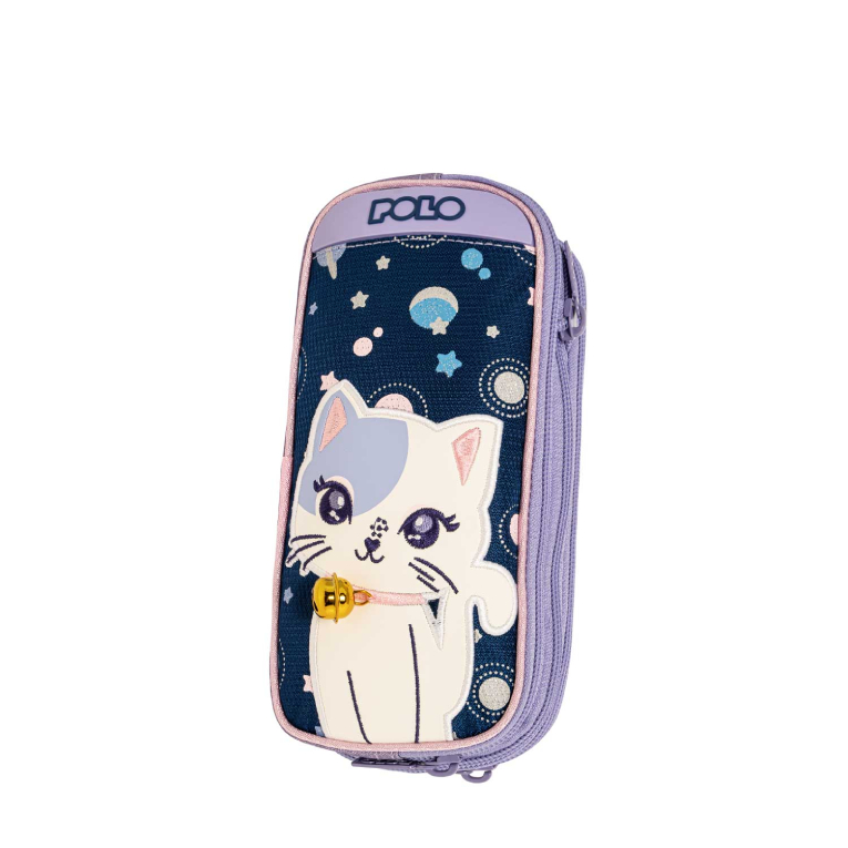 POLO - Polo Original Pencil Case ΚΑΣΕΤΙΝΑ REEL Cat Κασετίνα Βαρελάκι με 2 Θήκες 9-37-054-8348
