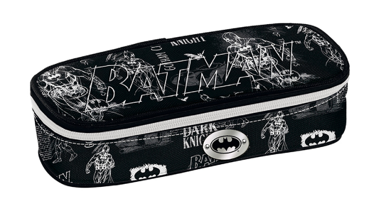 Graffiti Σχολική Κασετίνα Δημοτικού Βαρελάκι BATMAN Οβάλ  1 θήκη  255341
