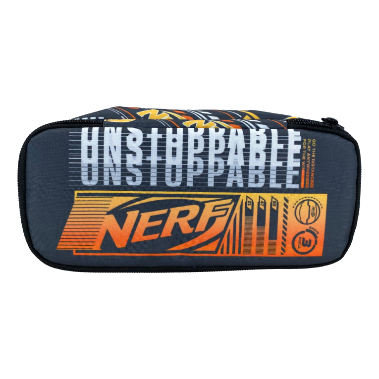GIM - Gim Σχολική Κασετίνα Βαρελάκι Οβάλ 2 Θέσεων NERF UNIVERSE  336-37144
