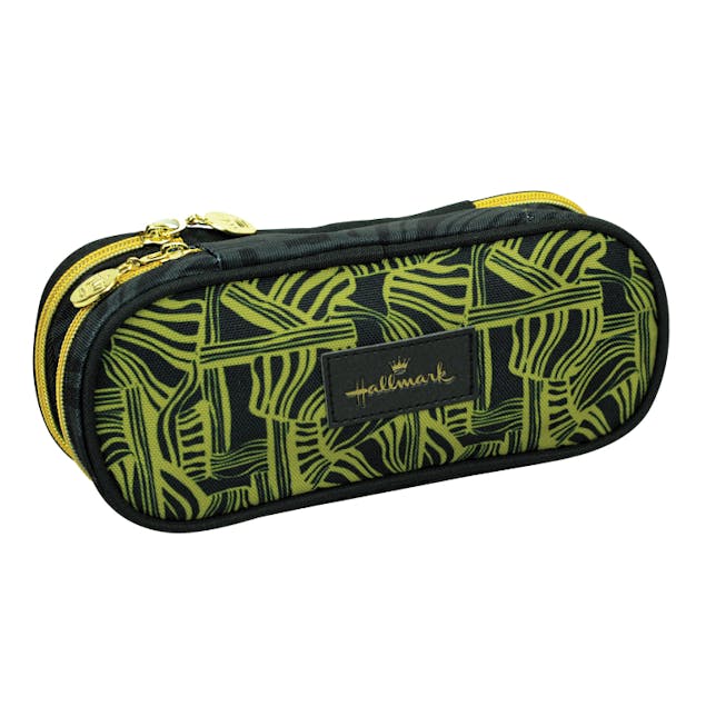 HALLMARK - Hallmark Σχολική Κασετίνα Βαρελάκι Οβάλ GOLDEN με 2 Θήκες  333-36141