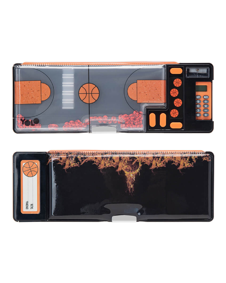 Yolo Retro Κασετίνα με Κομπιουτεράκι FLAMING BASKETBALL 10146