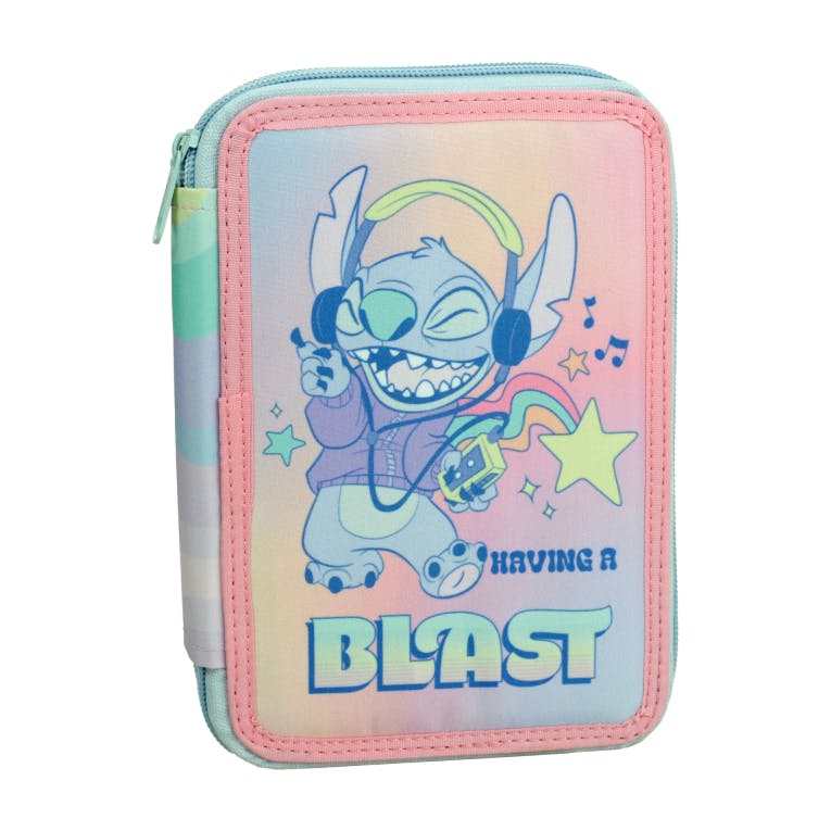 GIM -  Σχολική Κασετίνα Διπλή με 2 Θήκες Γεμάτη STITCH GEN Z 18 x 15 x 4 342-01100
