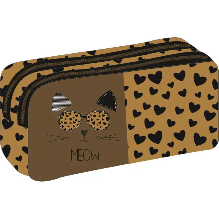 BMU - MUST Σχολική Κασετίνα Βαρελάκι MEOW 2 Θέσεων 21x6x9cm 587278