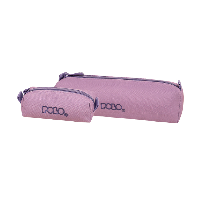 Polo Original Pencil Case WALLET V Κασετίνα Βαρελάκι με 1 Θήκη  και Δώρο Πορτοφόλι ΒΙΟΛΕΤΙ-ΛΟΥΛΑΚΙ 9-37-006-4649