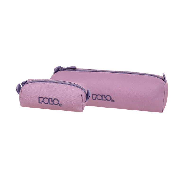 POLO - Polo Original Pencil Case WALLET V Κασετίνα Βαρελάκι με 1 Θήκη  και Δώρο Πορτοφόλι ΒΙΟΛΕΤΙ-ΛΟΥΛΑΚΙ 9-37-006-4649