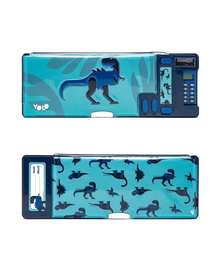 Yolo Retro Κασετίνα με Κομπιουτεράκι Light Blue Dino 10124