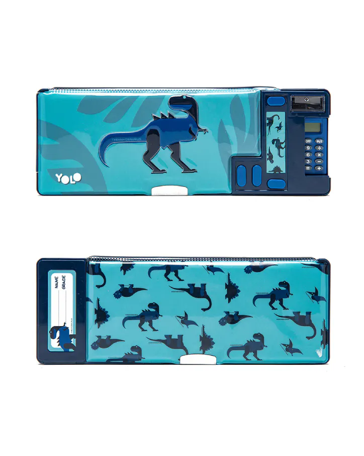 YOLO - Yolo Retro Κασετίνα με Κομπιουτεράκι Light Blue Dino 10124