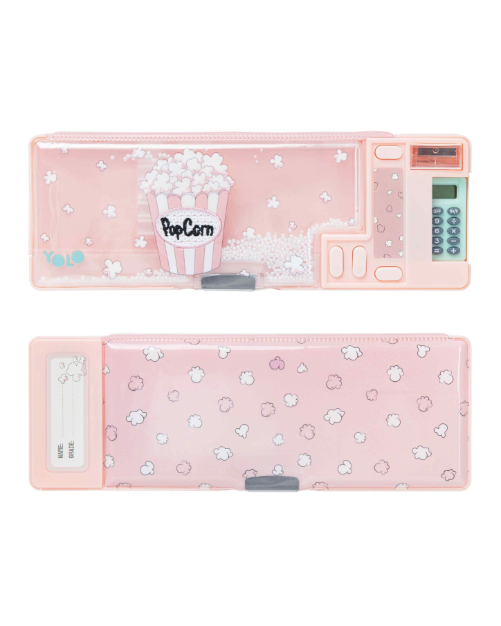 Yolo Retro Κασετίνα με Κομπιουτεράκι Pink Popcorn 10152