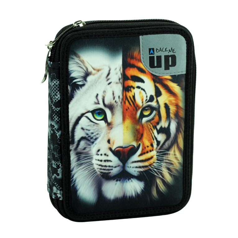 Back Me Up Σχολική Κασετίνα Διπλή με 2 Θήκες Γεμάτη WILD CATS 357-47100 