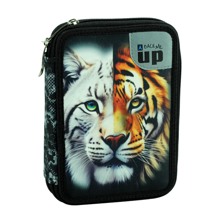 BMU - Back Me Up Σχολική Κασετίνα Διπλή με 2 Θήκες Γεμάτη WILD CATS 357-47100 