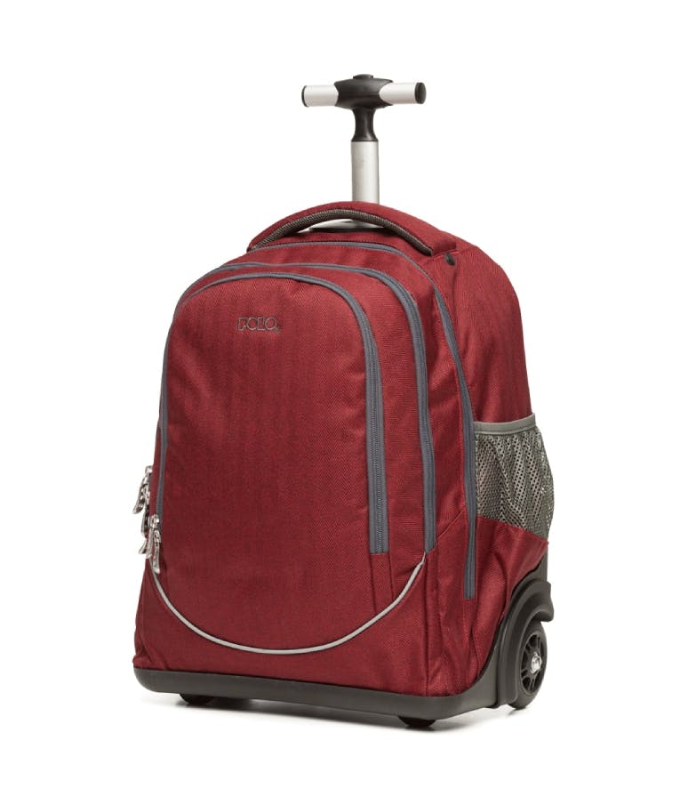 Polo Uplow Σχολική Τσάντα Τρόλευ Δημοτικού σε Κόκκινο χρώμα Μ33 x Π24 x Υ42cm 9-01-253-30 2020