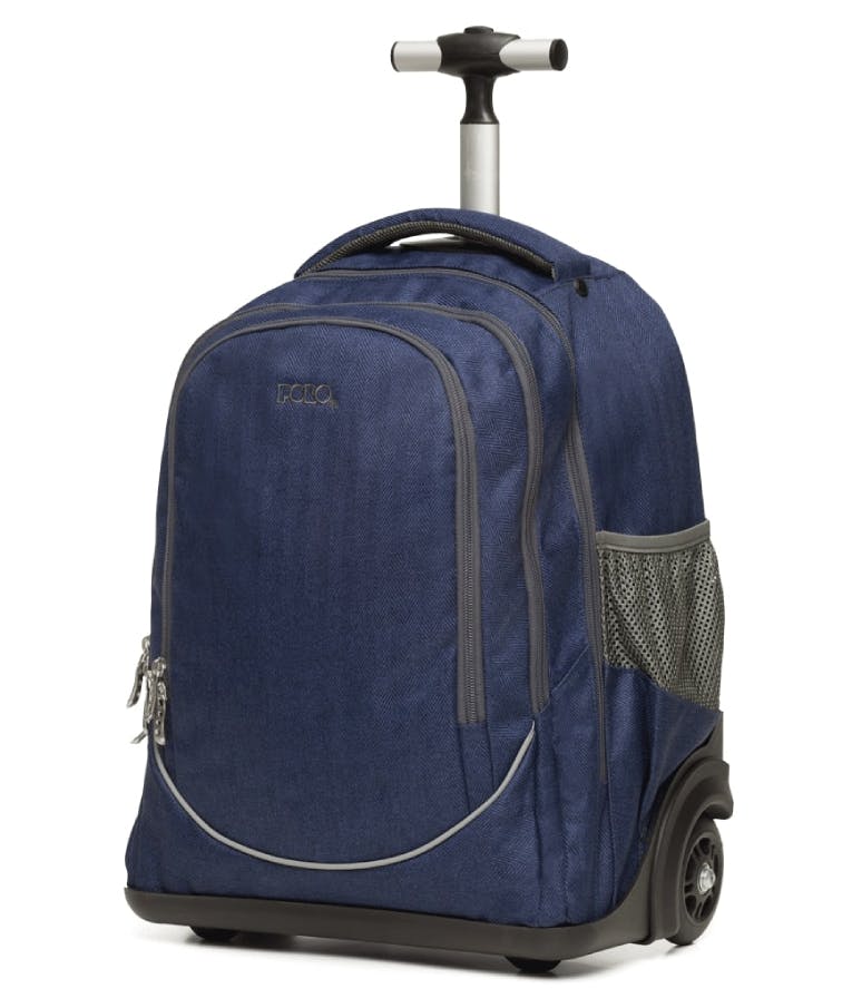 Polo Uplow Σχολική Τσάντα Τρόλευ Δημοτικού σε Μπλε χρώμα Μ33 x Π24 x Υ42cm 9-01-253-05 2020