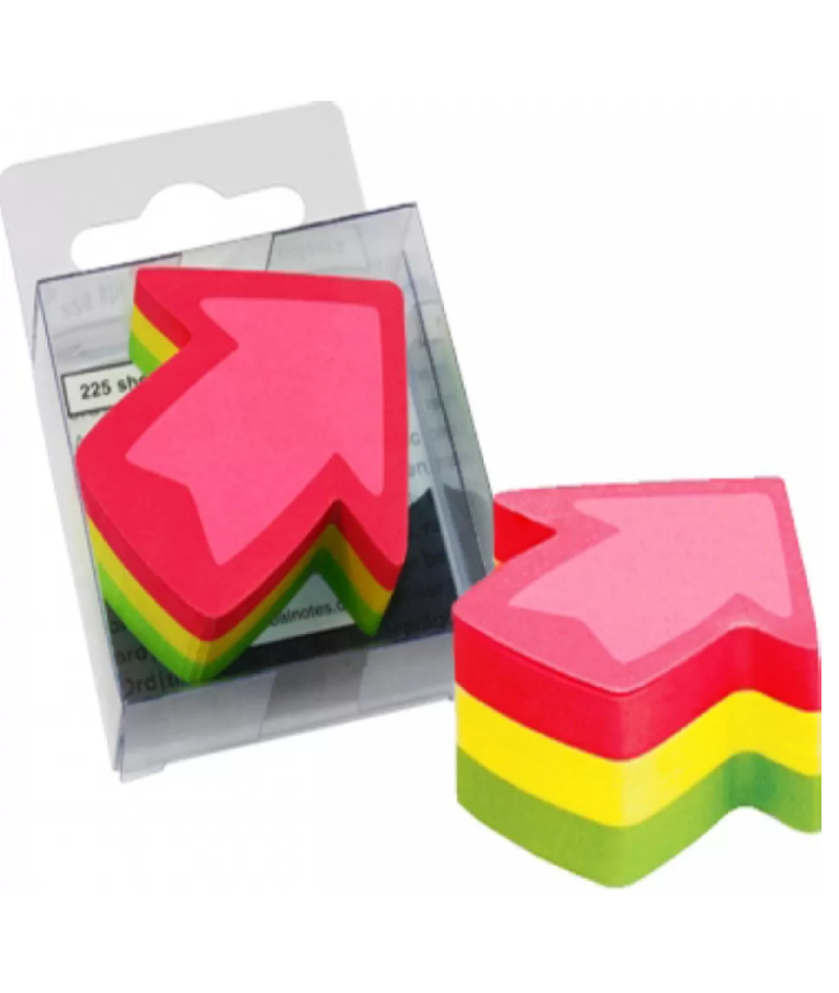 INFO NOTES - Info Notes Mini Cubes Χαρτάκια Σημειώσεων Μίνι Σε Σχήμα Βέλους 50x50mm 3 Χρώματα 225 Φύλλα  5841-39