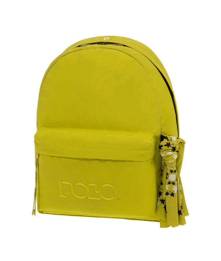 POLO - Σακίδιο Πλάτης  ORIGINAL SCARF Fluo Yellow Backpack με 1 κεντρική θήκη 9-01-135-7100  23lt  Y40cm Μ31cm Π18cm