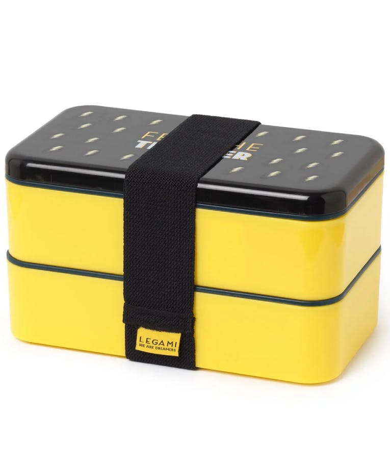 Legami Milano Δοχείο Φαγητού Φαγητοδοχείο 2 επιπέδων Μαύρο Κίτρινο Flash Lunch Box περιλαμβάνει Μαχαιροπίρουνο Pvc Free LUB0005