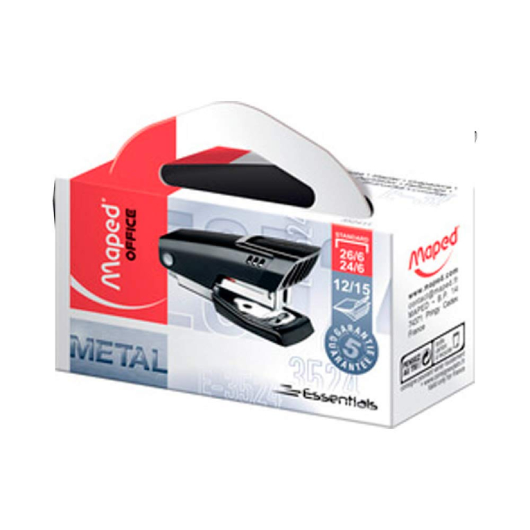 MAPED - Maped Office Stapler - Μίνι Συρραπτικό ESSENTIALS METAL για σύρματα 26/6-24/6 για 12-15 φύλλα 352411