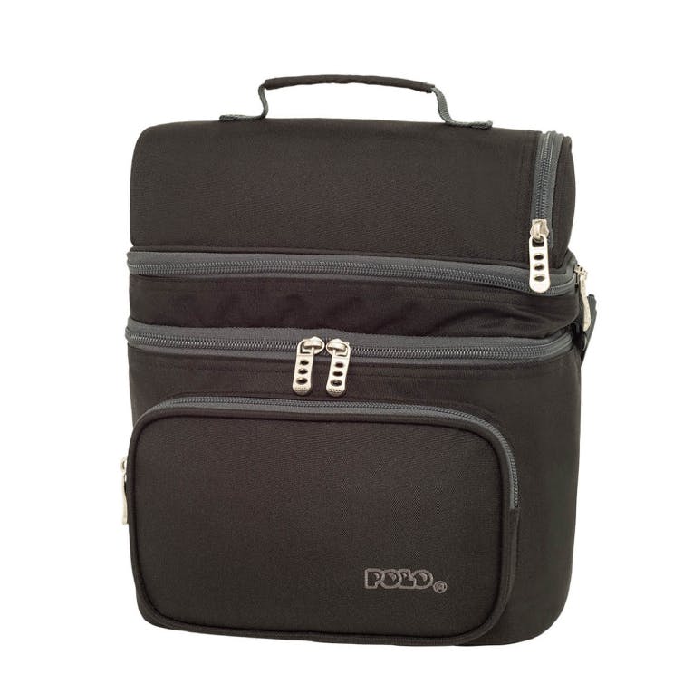 Polo Τσαντάκι Φαγητού Double Cooler Lunch Box Ισοθερμικό Μαύρο Y. 29cm |Μ. 25cm |Π. 19cm 9-07-096-2000