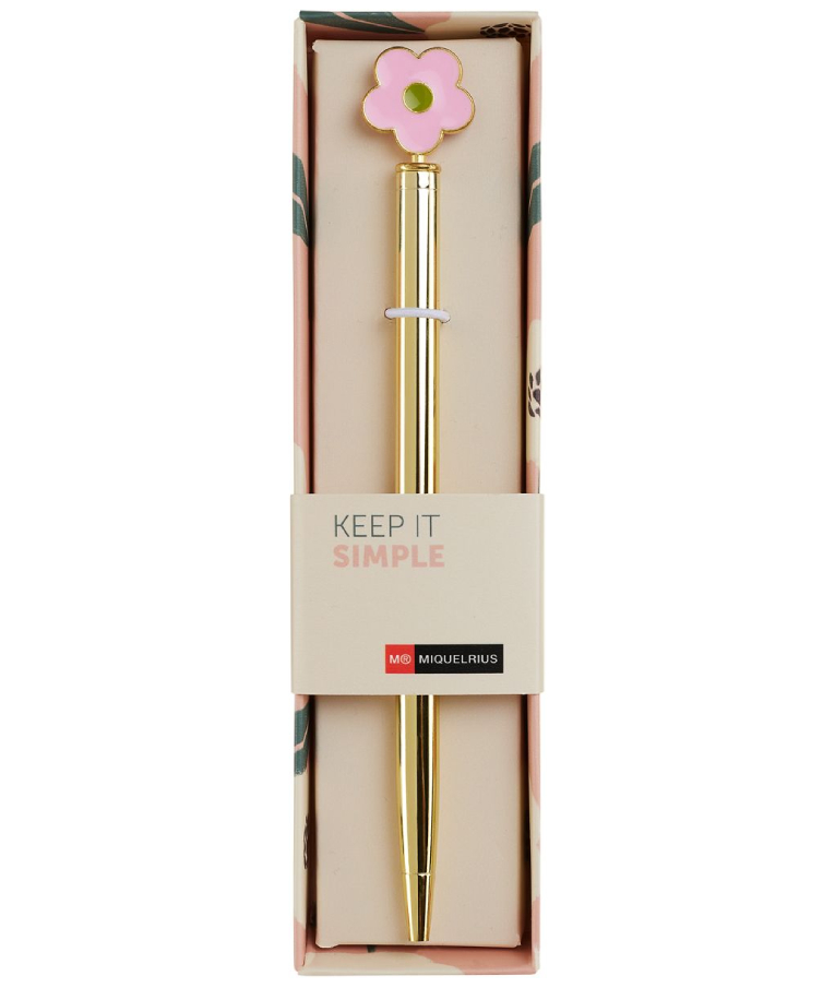 MIQUELRIUS - Miquelrius Στυλό Ballpen Μεταλλικό με Χρυσό Σώμα 0.7 Flower Keep It Simple MR11933