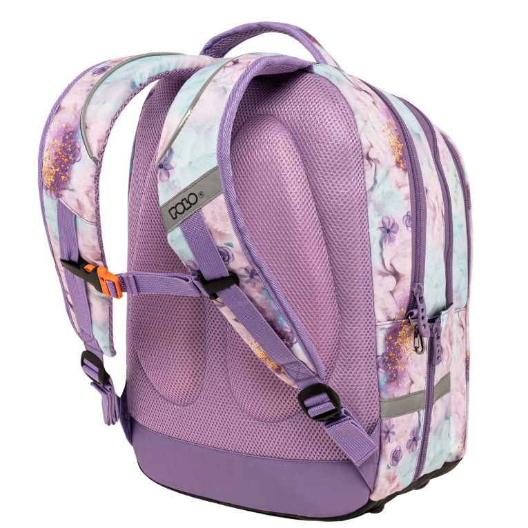 POLO - Σχολικό Σακίδιο Πλάτης  Growly Μωβ Dance Backpack 3 Κεντρικές Θήκες 9-01-058-8361 25 lt 45x30x23cm