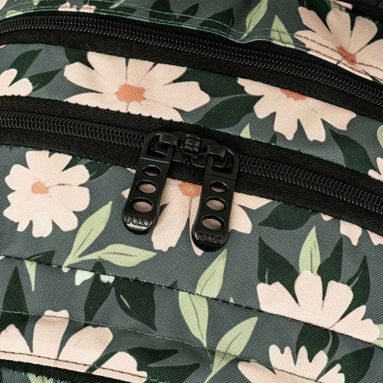 POLO - Σχολικό Σακίδιο Πλάτης  Slit Flowers Backpack 3 Κεντρικές Θήκες 9-01-066-8370 30 lt 45x31x29cm