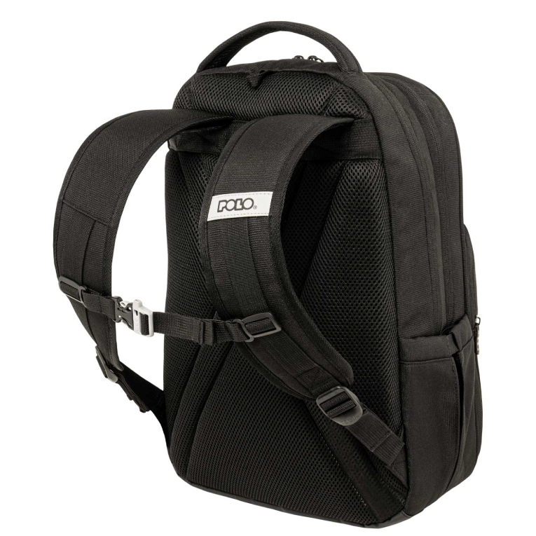 POLO - Σακίδιο Πλάτης Compact  Genius Backpack 2 Κεντρικές Θήκες Μαύρο 9-01-062-2000  18lt 45x31x20cm