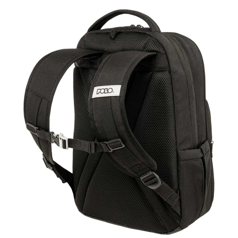 POLO - Σακίδιο Πλάτης Compact  Genius Backpack 2 Κεντρικές Θήκες Μαύρο 9-01-062-2000  18lt 45x31x20cm