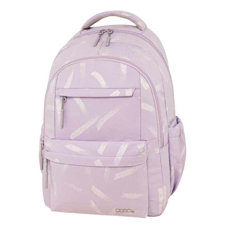 Σακίδιο Πλάτης Compact  Genius Backpack 2 Κεντρικές Θήκες Λιλά 9-01-061-8365 23lt 44x31x24cm
