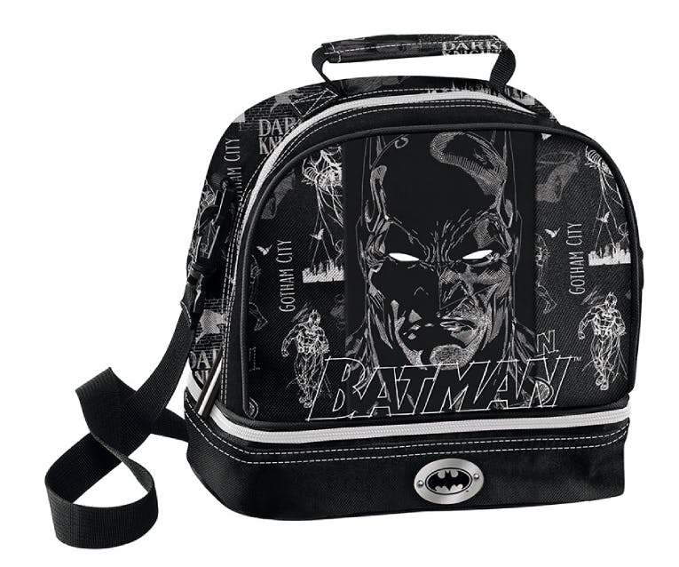 Graffiti Ισοθερμικό Τσαντάκι Φαγητού BATMAN Μ:22 x Π:16 x Y:20cm Μαύρο  255311