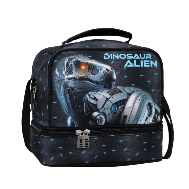 Back Me Up DINOSAUR ALIEN Ισοθερμικό Τσαντάκι Φαγητού Ώμου 20 x 15 x 21cm  357-27220