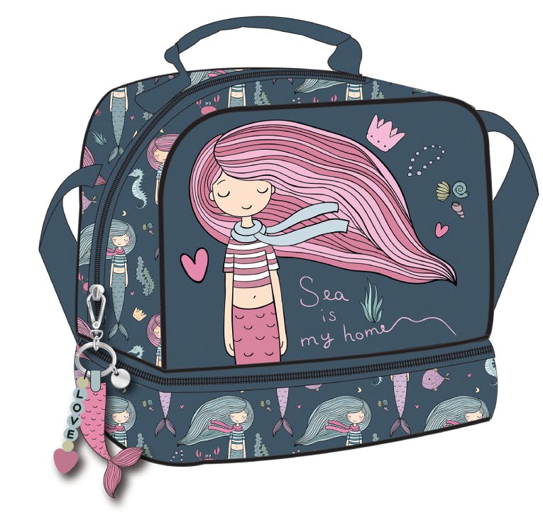 Back Me Up SEA MERMAID Ισοθερμικό Τσαντάκι Φαγητού Ώμου 20 x 15 x 21cm  357-28220