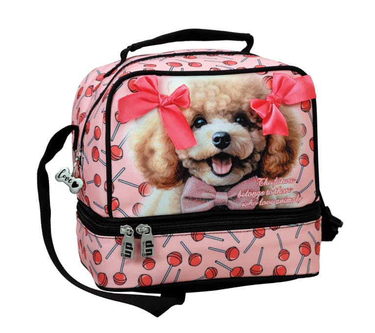 Back Me Up LOVE POODLE Ισοθερμικό Τσαντάκι Φαγητού Ώμου 20 x 15 x 21cm  357-21220