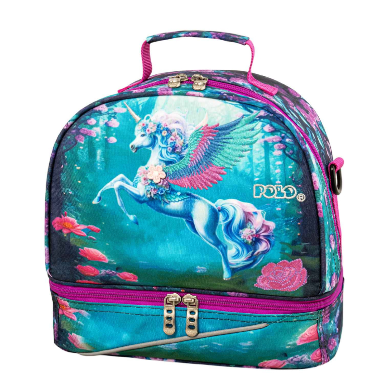 Polo Ισοθερμική Τσάντα Φαγητού KIDS FUN UNICORN Lunch Bag   24x26x15cm  9-07-104-8383