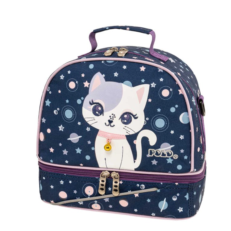 Polo Ισοθερμική Τσάντα Φαγητού KIDS FUN SPACE CAT Lunch Bag   24x26x15cm  9-07-104-8348