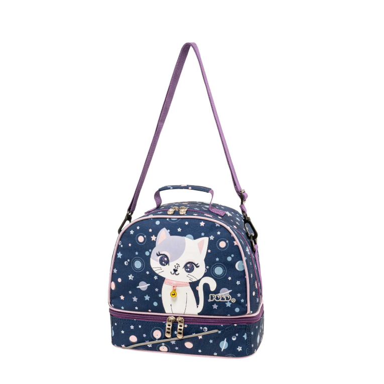 POLO - Polo Ισοθερμική Τσάντα Φαγητού KIDS FUN SPACE CAT Lunch Bag   24x26x15cm  9-07-104-8348