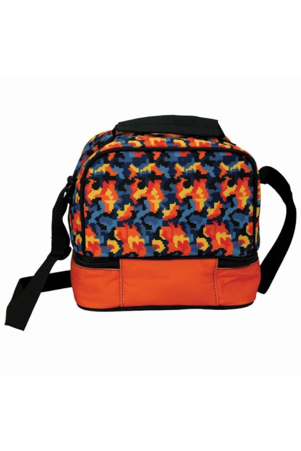 BMU -  BACK ME UP Lunch Bag Παιδικό Τσαντάκι Φαγητού Οβάλ με ισοθερμική επένδυση NO FEAR COLORED WOLF 20x21x15 348-47220