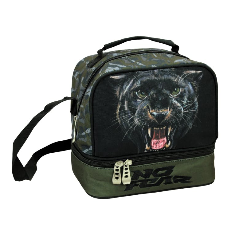  BACK ME UP Lunch Bag Παιδικό Τσαντάκι Φαγητού Οβάλ με ισοθερμική επένδυση NO FEAR FOREST PUMA 20x21x15 348-44220