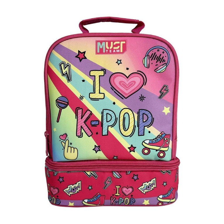  Ισοθερμικό Τσαντάκι Φαγητού I LOVE K-POP  22x16x28cm  586263