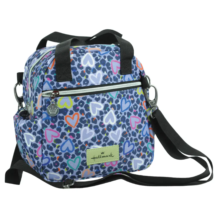 BMU - HALLMARK Lunch Bag Παιδικό Τσαντάκι Φαγητού Οβάλ με ισοθερμική επένδυση ZOO PRINT 20x21x15 333-39221