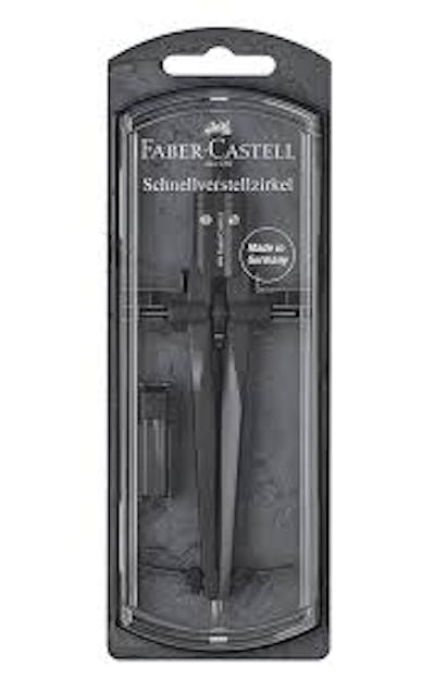 FABER CASTELL - Faber Castell Spream Διαβήτης Χρώμα Μαύρο με Βίδα 174530