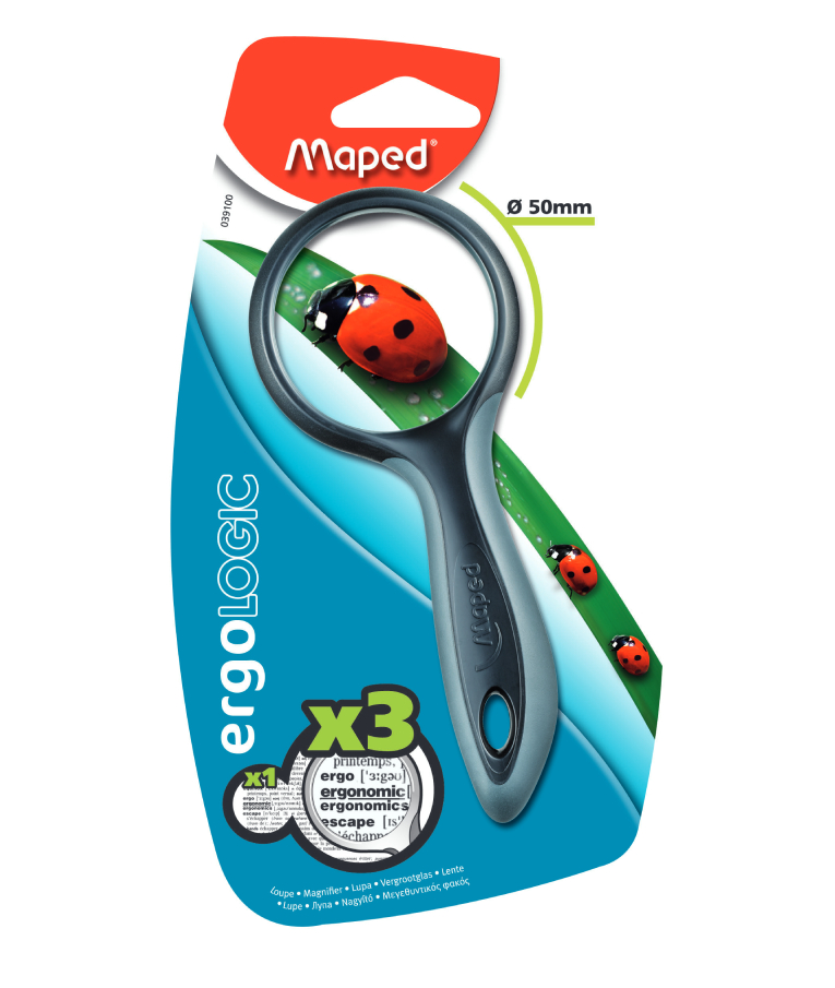MAPED - Maped Μεγενθυτικός Φακός Ergologic 3" 50mm Magnifying Glass 039100