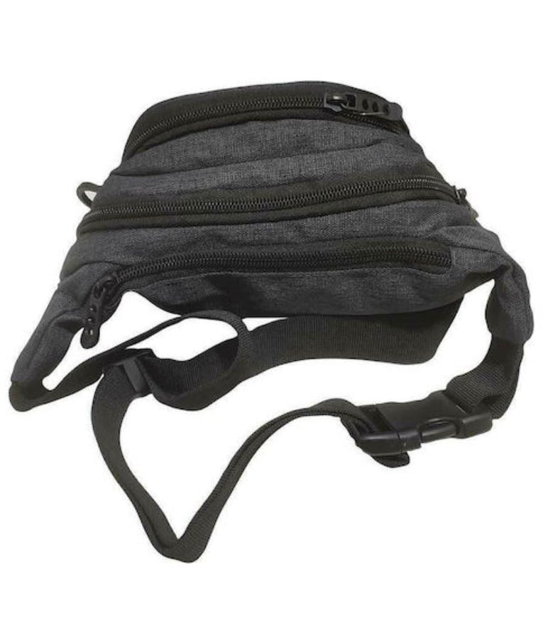 POLO - Τσαντάκι Μέσης Μπανάνα Waist Bag  SIMPLE Μαύρo Y. 10cm |Μ. 22cm |Π. 5cm 9-08-098-2100