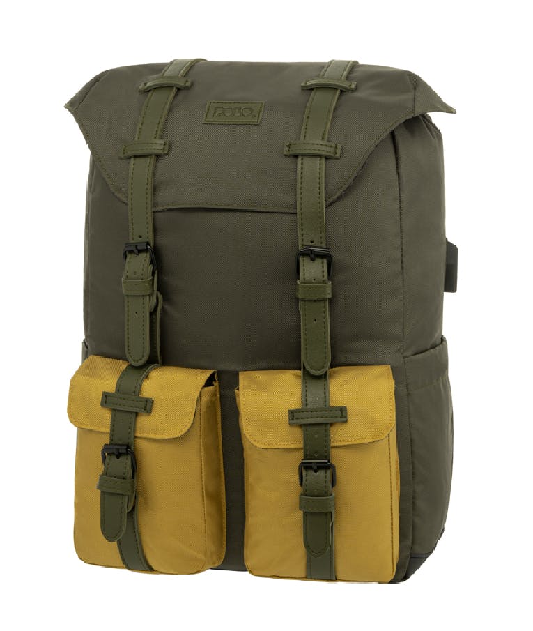 Σακίδιο OMNIA laptop 9-02-022-6500 Λαδί Oil Green BACKPACK